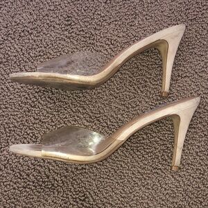 Steve Madden Nude Transparent Slide mules